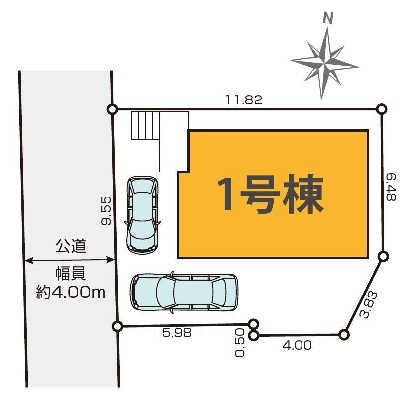 小平市仲町683番地　西武多摩湖線　一橋学園駅　新築戸建の区画図