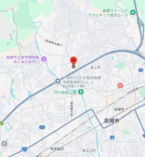 グリーンヒルズ高槻の地図