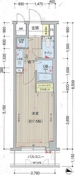 プレサンス中之島公園南の間取り
