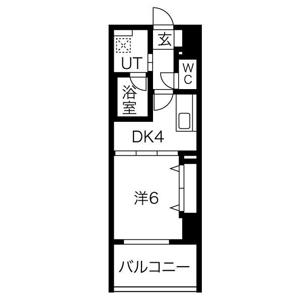 名古屋市中区錦２丁目の賃貸マンションの間取り