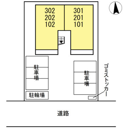 ミ・カーサ関田Ⅱの区画図