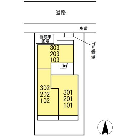 シャルマン高畑の区画図