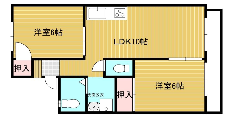 コーポラスホワイトの間取り