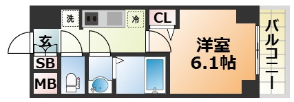 プレサンスブルーム新神戸の間取り