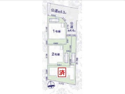 【仲介手数料０円】茅ヶ崎市東海岸南6丁目　新築一戸建て　全3棟の区画図|【仲介手数料０円】茅ヶ崎市東海岸南6丁目　新築一戸建て　全3棟