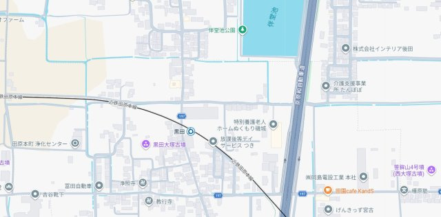 ●磯城郡田原本町黒田　新築一戸建ての地図