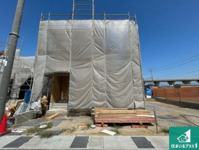 ●磯城郡田原本町黒田　新築一戸建ての外観|現在はこんな感じです。完成までが待ち遠しいですね。