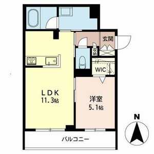 シャーメゾン　姫路Ｗの間取り