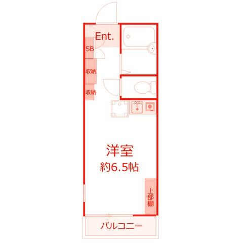 横浜市戸塚区矢部町のアパートの間取り|1Rの間取り