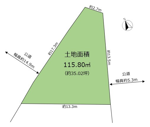 岩園町 売土地の土地図