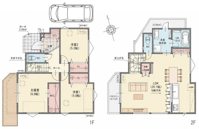 岩園町 売土地の区画図|建物面積　９２．５８m2
建物価格　２２，７９２，０００円（税込）
※外構等別途
※上記は参考プランですので、お好きなプランで建築頂けます。
※建築会社様のご紹介も可能です。