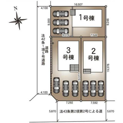 【区画図】 | Cradle garden　白石市田町第２　１号棟