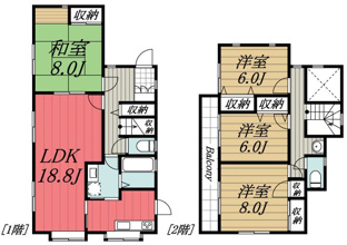 【間取り】 | リブレス平賀学園台戸建