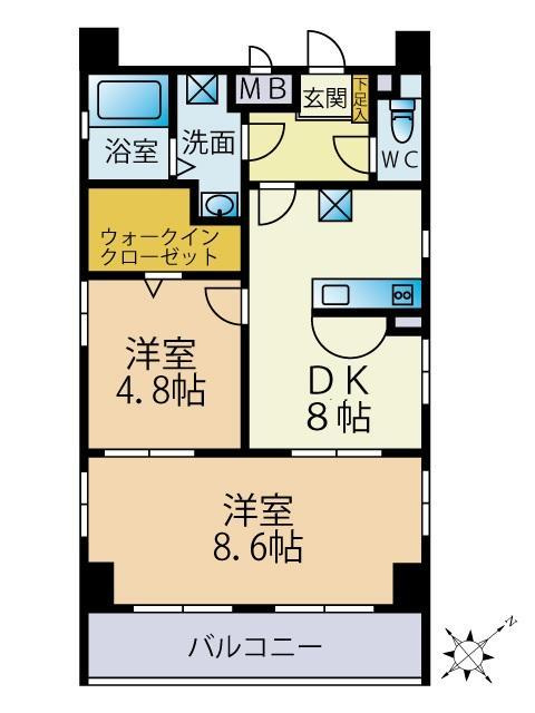 メルヴェイユー薬院の間取り
