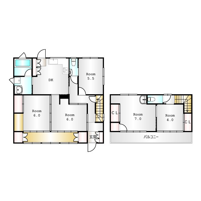 棟高戸建て No.1255-1の間取り|当社、チルホームのHPもご覧ください(^^)/物件情報多数♪