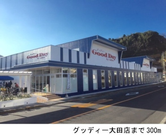 【周辺】 | ＧＲＥＥＮ　Ｃｏｕｒｔ　Ａ | グッディ大田店まで300m