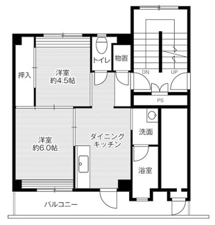 【間取り】 | ビレッジハウス雲州平田2号棟