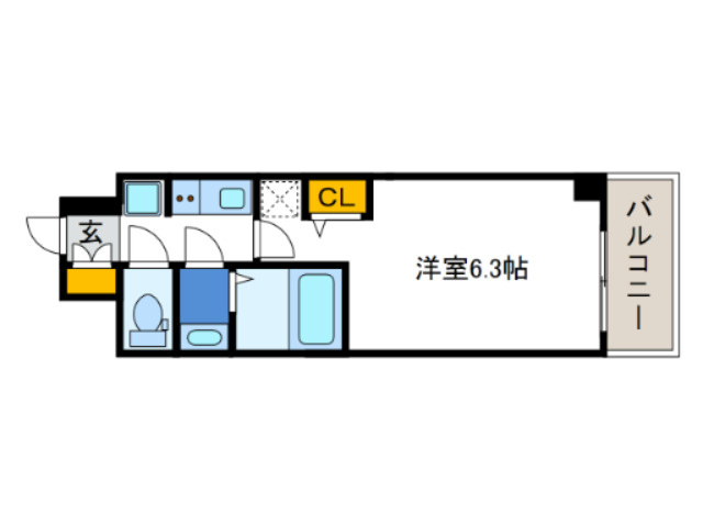 エステムコートディアシティWESTの間取り|反転の間取りとなります。