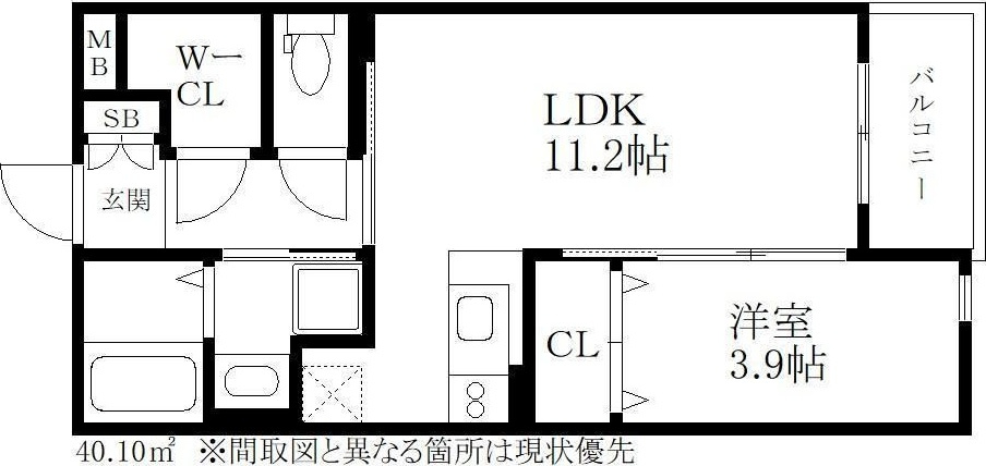 ボワット ノワールの間取り