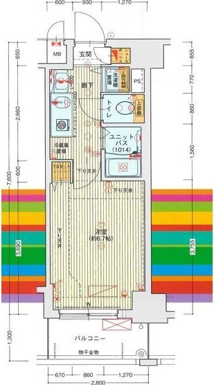 ライジングコート名古屋駅前東の間取り