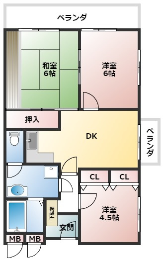 リメインズKハイツの間取り