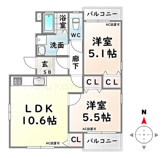 【間取り】 | LAHAINA【名古屋市賃貸・ワンフロアー1戸】