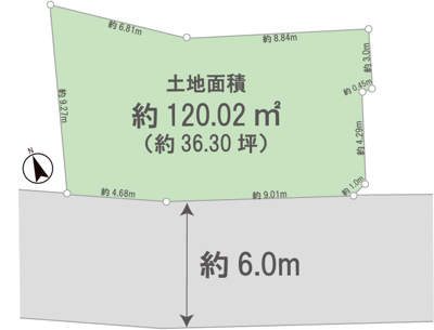 【区画図】 | 武蔵村山市学園1丁目　中古戸建　【全1棟】