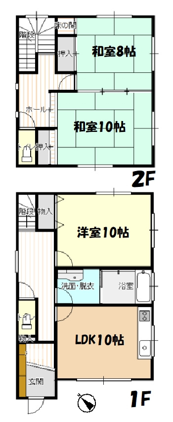 長生郡白子町古所　中古戸建の間取り|図面と現況に相違がある場合、現況を優先致します。