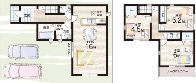 泉佐野市長滝　第1期　新築一戸建ての間取り|3号地