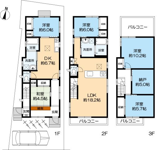上大市一丁目戸建の間取り