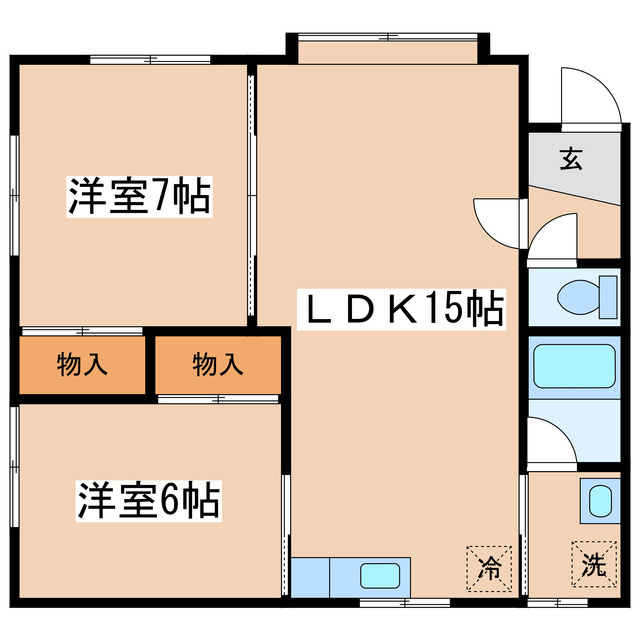 西川マンションの間取り