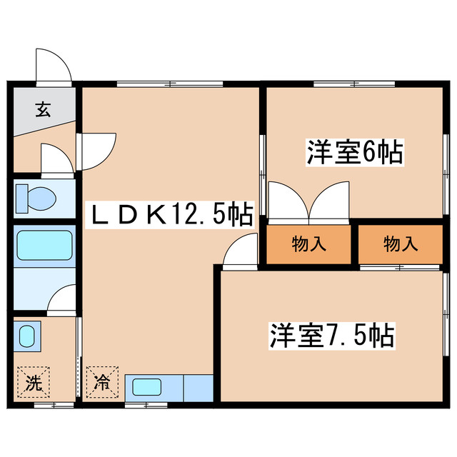 西川マンションの間取り