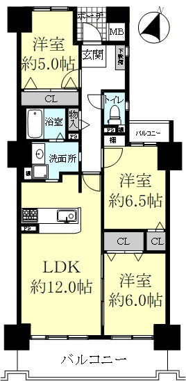 パームスクエアジェームス山の間取り
