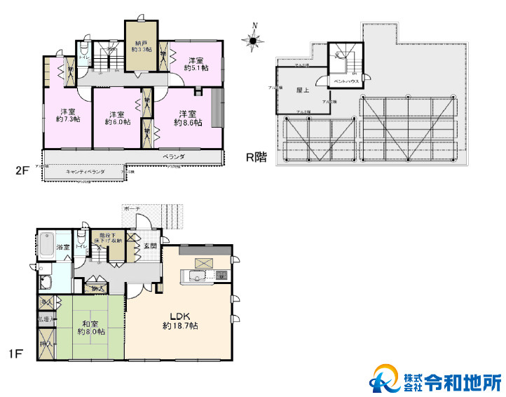 中古戸建　茅ヶ崎市松風台の間取り