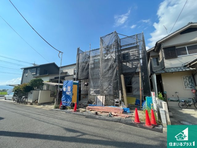 宇治市伊勢田町浮面　第1期　新築一戸建ての外観|周辺は落ち着いた街並みの住宅地！子育てがしやすい住環境です！気になることがありましたら、お気軽にお問い合わせください！
