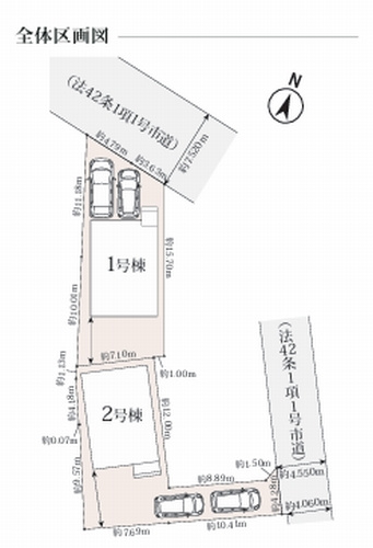 【区画図】 | 【仲介手数料０円】伊勢原市田中2期　新築一戸建て　全2棟 | 【仲介手数料０円】伊勢原市田中2期　新築一戸建て　全2棟