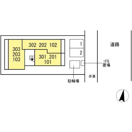 ベンティ　明治の区画図
