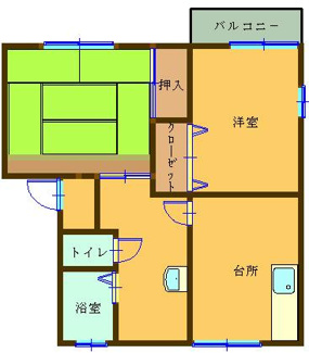 【間取り】 | アネックス川島A棟