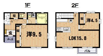 横浜市戸塚区汲沢２丁目の一戸建ての間取り