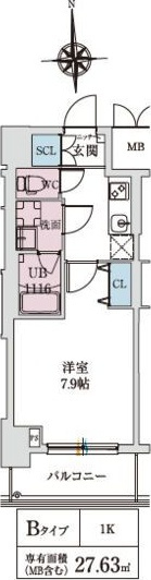 スプランディッド上本町WESTの間取り