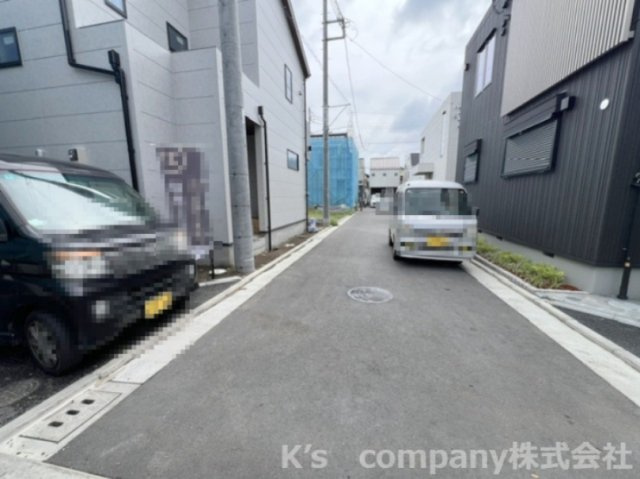 茅ヶ崎市ひばりが丘　新築戸建　3号棟の前面道路含む現地写真|2026.9.5撮影◇