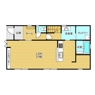 【間取り】 | 柏原町南多田新築分譲住宅 | 1階