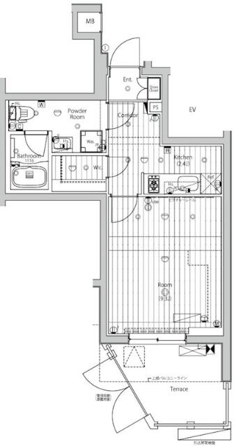 横浜市西区宮崎町の賃貸マンションの間取り
