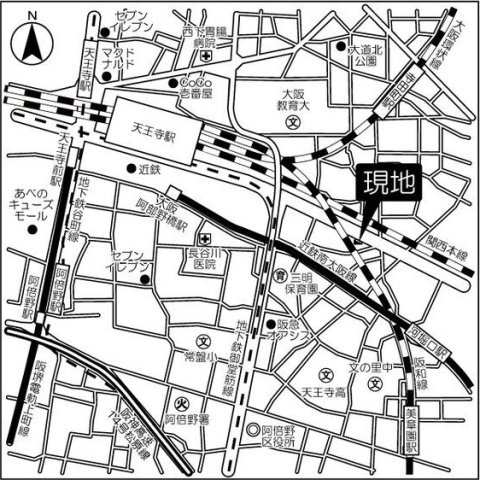 Elysion天王寺の地図