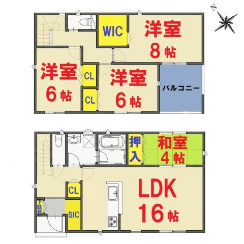 【間取り】 | 土合本町１丁目3号棟 | 最短即日のご見学も承ります。お気軽に０４７６－３７－３８８８までお問合せ下さい。