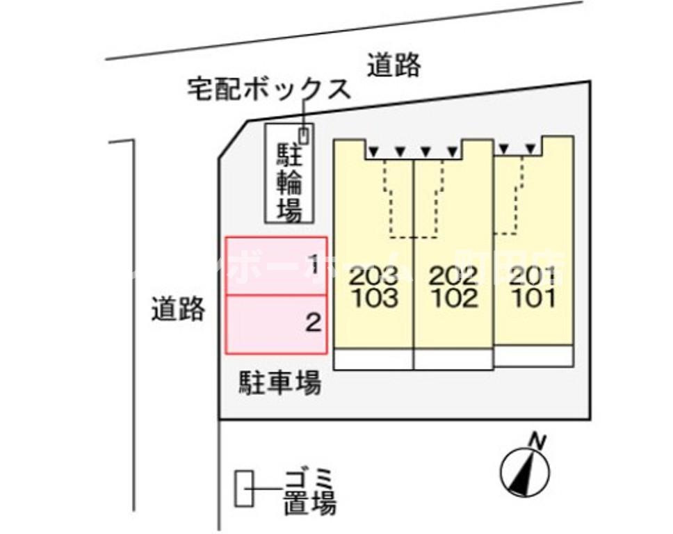 グレイス相模が丘2※初期費用分割あと払いサービス利用可能物件の区画図