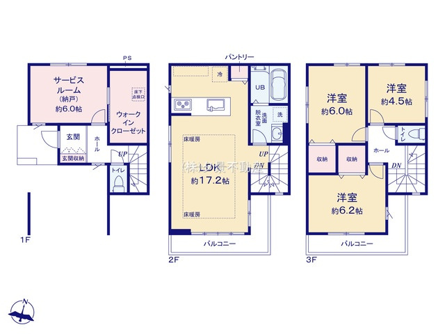 《仲介手数料無料》南区文蔵３丁目29-16新築一戸建てKEIAI Graceの間取り