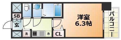プレサンス新神戸駅前の間取り