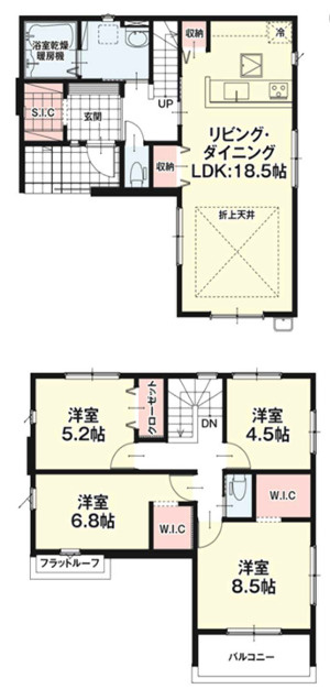 春日市上白水２期　１号棟の間取り
