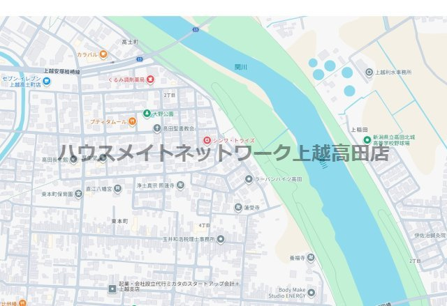 ラーバンハイツ高田の地図|位置図